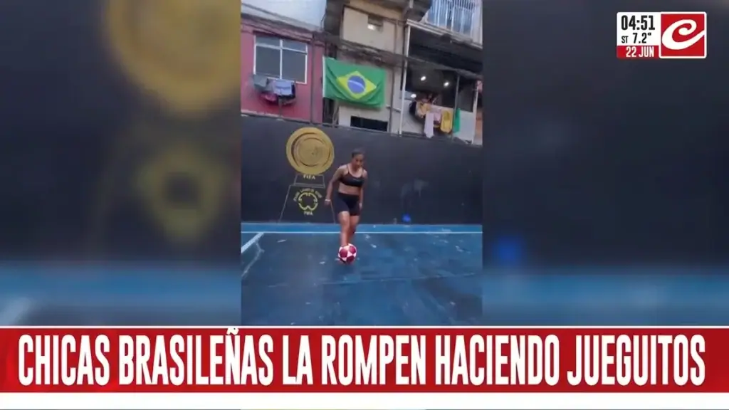 Chicas brasileñas realizan una impresionante secuencia de jueguitos en un video que se volvió viral.