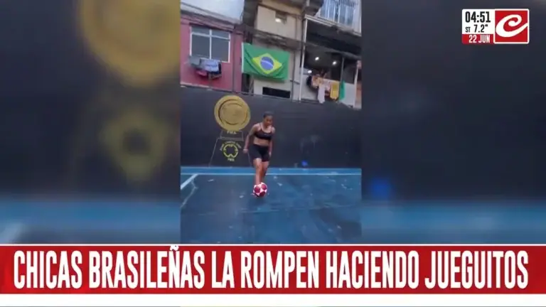 El “que no se caiga” más lindo del mundo: chicas brasileñas la rompieron haciendo jueguitos
