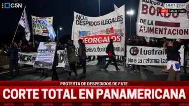Corte total en Panamericana: trabajadores de Fate reclaman contra un posible desalojo