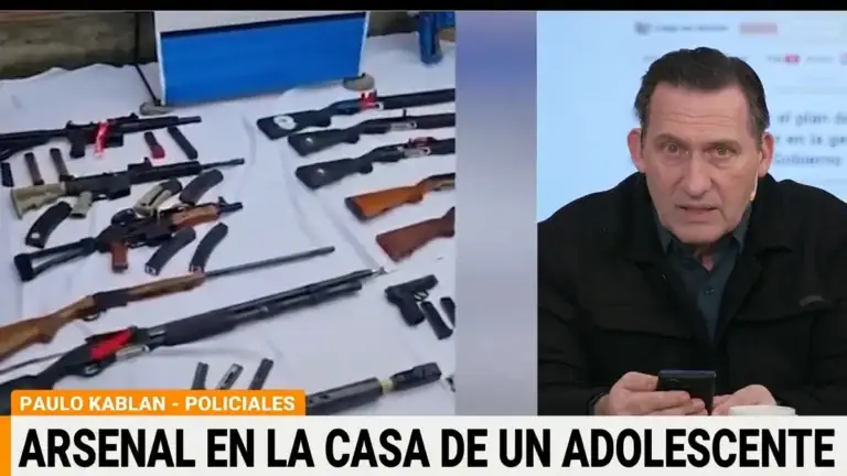 Un chico de 16 años exhibía armas en TikTok: el allanamiento sorprendió a todos