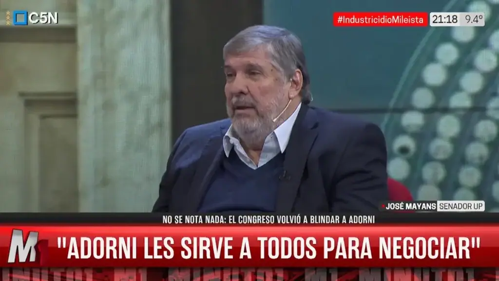José Mayans durante una entrevista en la que cuestionó a Milei y habló de Macri.
