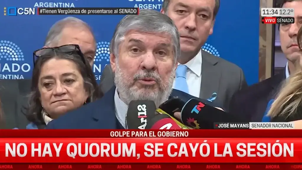 No hay quórum en el Senado durante el debate por el caso Manuel Adorni.