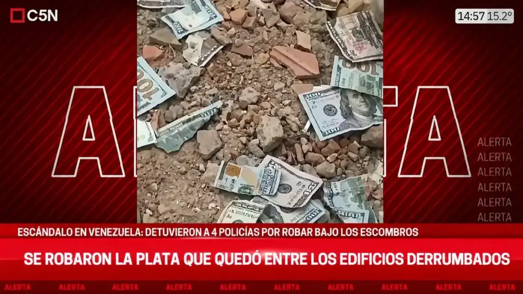 Policías expulsados en Venezuela durante un operativo de rescate tras los terremotos